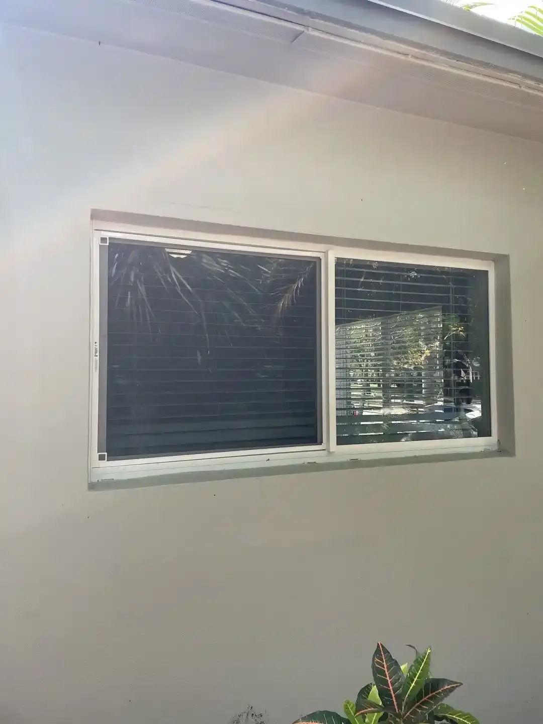 Double impact entry doors with frosted glass panels