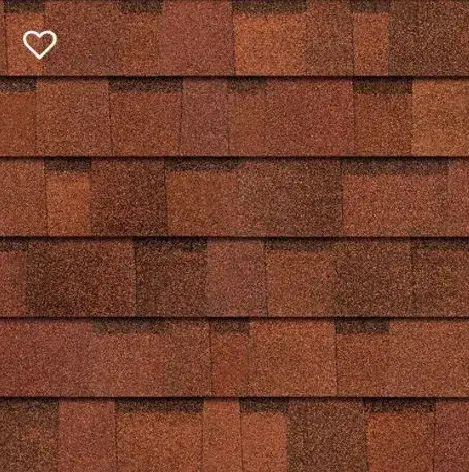 Brick red architectural shingle color sample